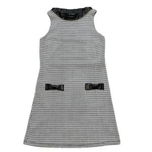 Miss Selfridge black/ white sleeveless knit dress sz 4